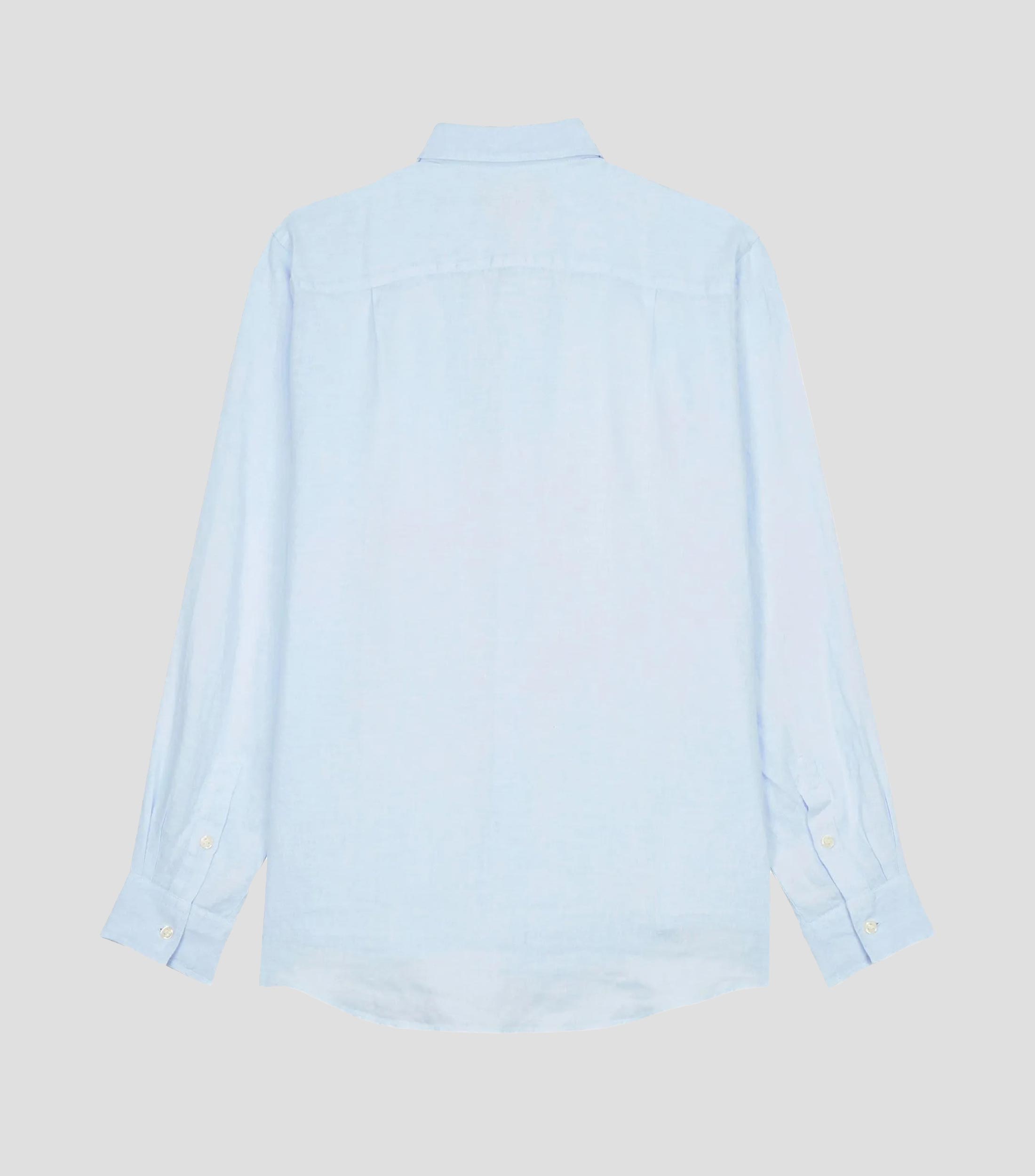 Camisa lisa manga larga Hombre